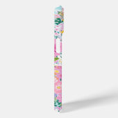Kleurrijke Roze Tuin Met Monogram Case-Mate iPhone Case (Achterkant / Rechts)