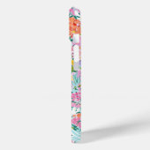 Kleurrijke Roze Tuin Met Monogram Case-Mate iPhone Case (Achterkant / Links)