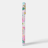 Kleurrijke Roze Tuin Met Monogram Case-Mate iPhone Case (Achterkant / Rechts)