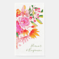 Kleurrijke roze Waterverf - Aangepast huwelijk