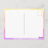 Kleurrijke roze werveling meisje foto verjaardag d briefkaart (Achterkant)