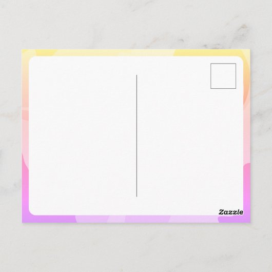 Kleurrijke roze werveling meisje foto verjaardag d briefkaart (Achterkant)