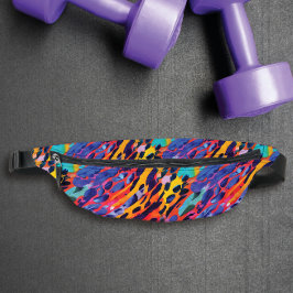 Kleurrijke Roze Wilde Dierenprint Rainbow geschild Heuptasje