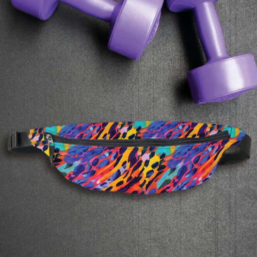 Kleurrijke Roze Wilde Dierenprint Rainbow geschild Heuptasje