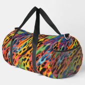 Kleurrijke Roze Wilde Dierenprint Rainbow geschild Plunjezak (Rechterhoek)