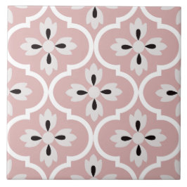 Kleurrijke roze, witte Spaanse Middellandse Zee Tegeltje