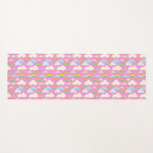 Kleurrijke roze wolken en regenbogen yogamat (Voorkant (horizontaal))