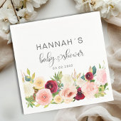 Kleurrijke Rozen, Baby shower Servet