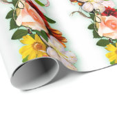 Kleurrijke Rozen Bloemen Elegant Modern Gift Cadeaupapier (Rol Hoek)