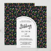 Kleurrijke rozen bloesems floral Weddenschap Kaart (Voorkant / Achterkant)