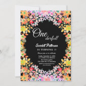 Kleurrijke Rozen Boho Botanical Floral 1e Verjaard Kaart (Voorkant)