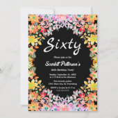 Kleurrijke Rozen Boho Botanische Bloemen 60e Verja Kaart (Voorkant)