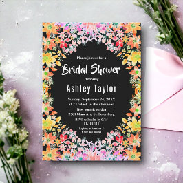 Kleurrijke Rozen Boho Botanische Bloemen Vrijgezel Kaart