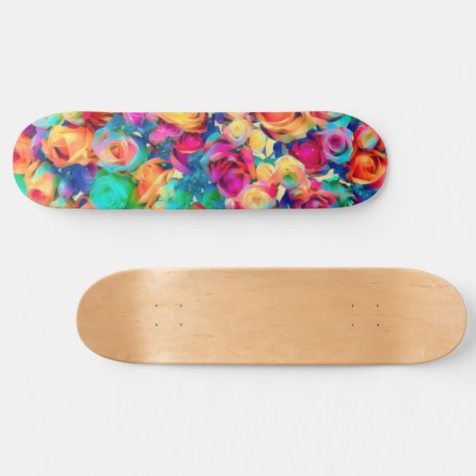 Kleurrijke Rozen Bouquet Skateboard - Kunst (Horizontaal)
