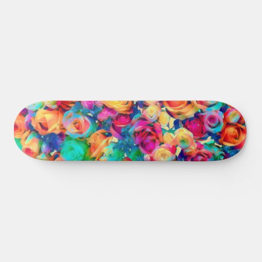 Kleurrijke Rozen Bouquet Skateboard - Kunst (Horizontaal)