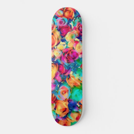 Kleurrijke Rozen Bouquet Skateboard - Kunst (Voorkant)