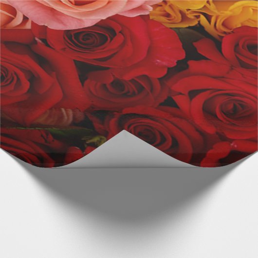 Kleurrijke Rozen Cadeaupapier (Hoek)