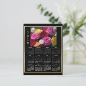 Kleurrijke Rozen en Bloemen 2015 Kalender Briefkaart (Staand voorkant)