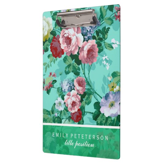 Kleurrijke Rozen en bloemen Klembord (Links)