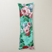Kleurrijke Rozen en bloemen Lichaamskussen (Achterkant (Verticaal))
