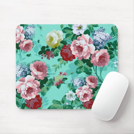 Kleurrijke Rozen en bloemen Muismat (Met muis)