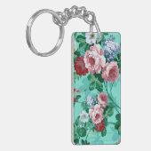 Kleurrijke Rozen en bloemen Sleutelhanger (Voorkant Links)