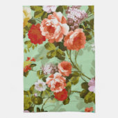 Kleurrijke Rozen en bloemen Theedoek (Verticaal)