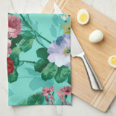 Kleurrijke Rozen en bloemen Theedoek (Quarter Fold)