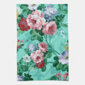 Kleurrijke Rozen en bloemen Theedoek (Verticaal)