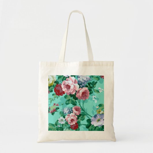 Kleurrijke Rozen en bloemen Tote Bag (Voorkant)
