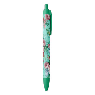 Kleurrijke Rozen en bloemen Zwarte Inkt Pen