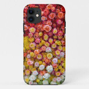 Kleurrijke rozen en chrysanten bloemengradiënt  Case-Mate iPhone case