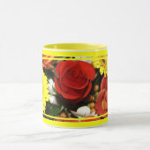 Kleurrijke Rozen en Daisies Bloemboeket Mok (Midden)