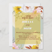 Kleurrijke rozen en functies voor bruiloft kaart (Voorkant)