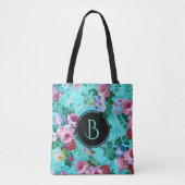 Kleurrijke  Rozen Floral Collage Tote Bag (Voorkant)