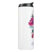 Kleurrijke Rozen Floral met Monogram Thermosbeker (Gedraaid links)