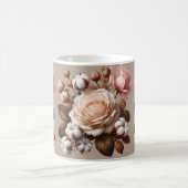 Kleurrijke rozen koffiethee mok cup wit keramiek (Center)