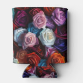Kleurrijke Rozen kunnen gezellig zijn Blikjeskoeler (Achterkant)