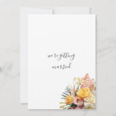 Kleurrijke rozen lelies orchideeën bloemenbruiloft kaart (Achterkant)