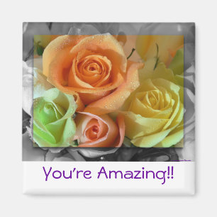 Kleurrijke Rozen-Magnet Magneet