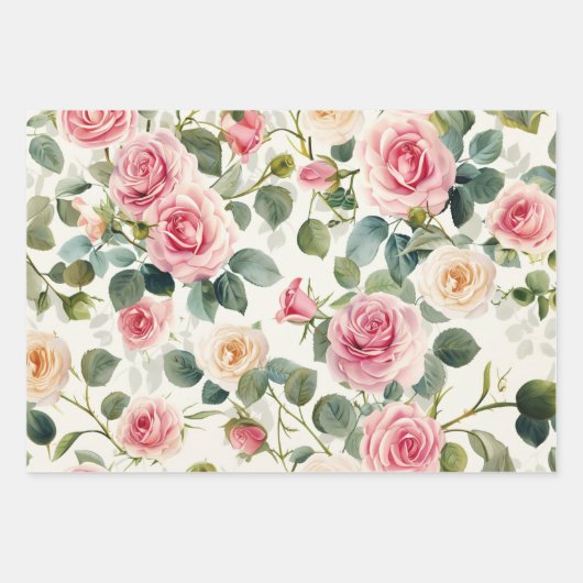  Kleurrijke Rozen Moederdag Inpakpapier Vel (Voorkant 2)