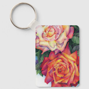 "Kleurrijke Rozen" Sleutelhanger