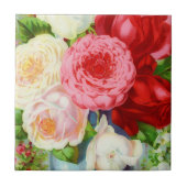 kleurrijke  rozen tegeltje (Voorkant)