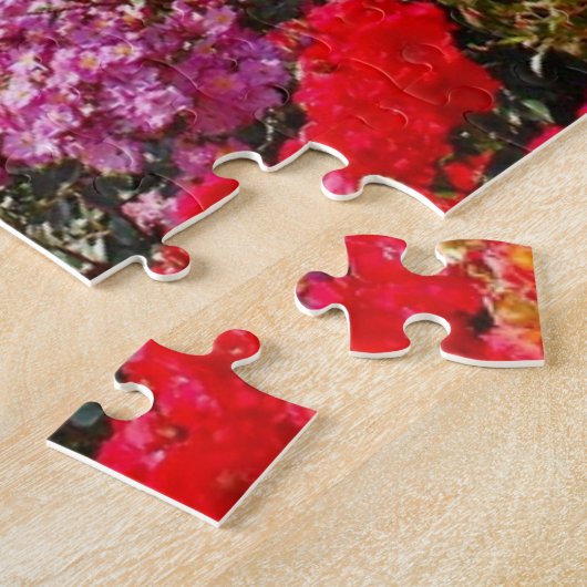 Kleurrijke rozen tuin legpuzzel (Zijkant)