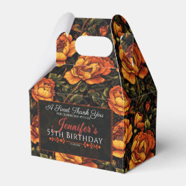 Kleurrijke rozen verjaardagsgunstdoos om bedankt t bedankdoosjes