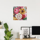 Kleurrijke  Rozen voor meisjes die Floral schilder Poster (Thuiskantoor)