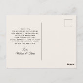 Kleurrijke Rozen Waterverf Bloemige Dankjewel Briefkaart (Achterkant)