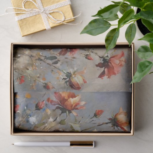 Kleurrijke Rozen Waterverf Decoupage Tissuepapier (Geschenk)