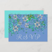 Kleurrijke RSVP Silver Star Glittery Confetti (Voorkant / Achterkant)