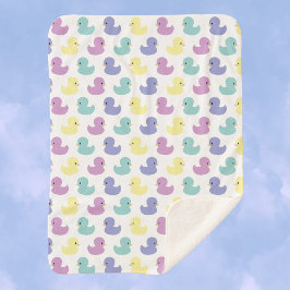 Kleurrijke Rubber Duckies Baby Kinder Sherpa Deken